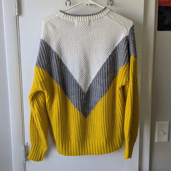 Workshop Republic Clothing Wool Pullover Sweater Chevron Chunky Knit Sweater - Picture 5 of 6